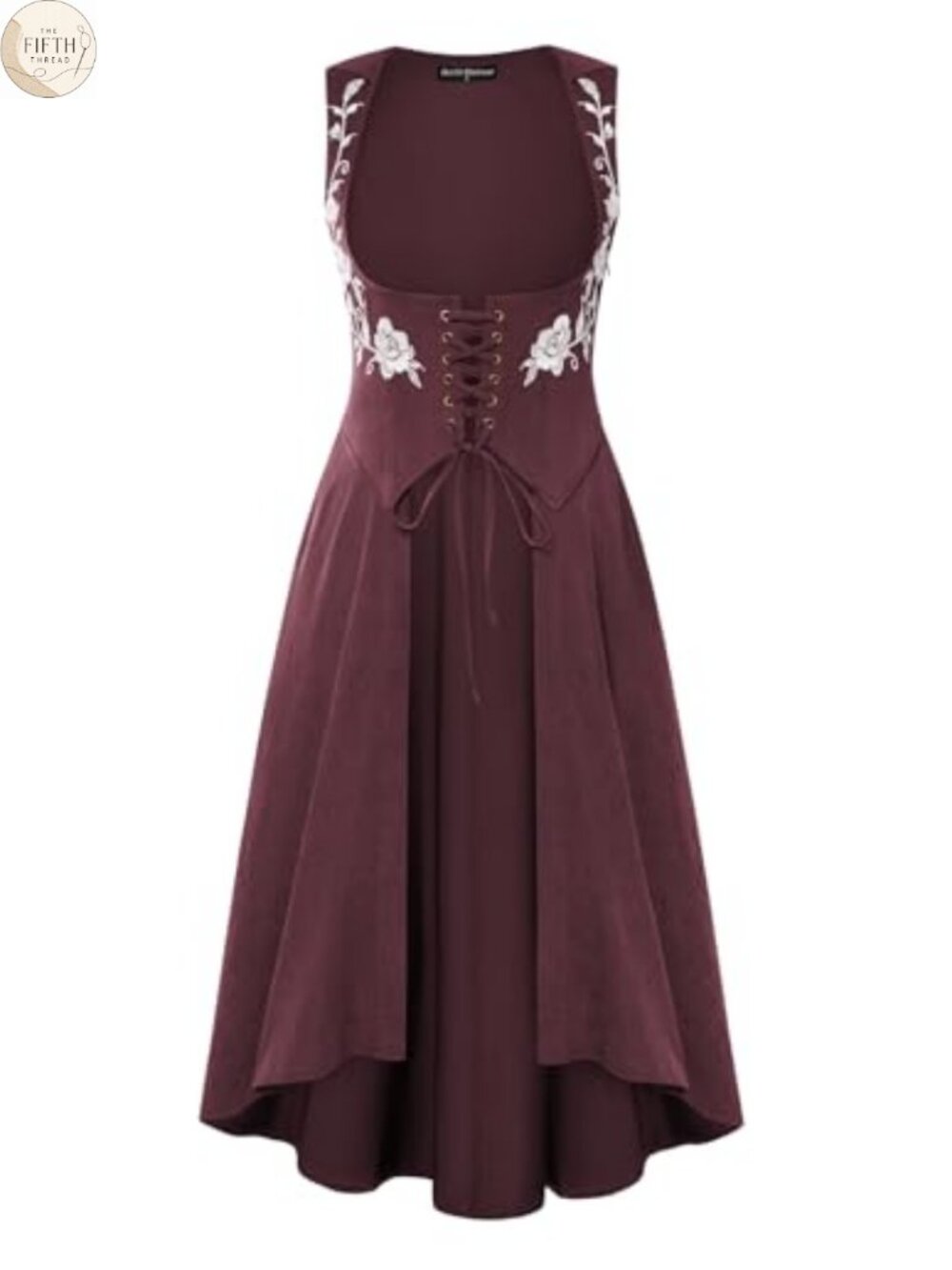 Scarlet Darkness Hooded Renaissance Dress Corset Lace-Up Costume